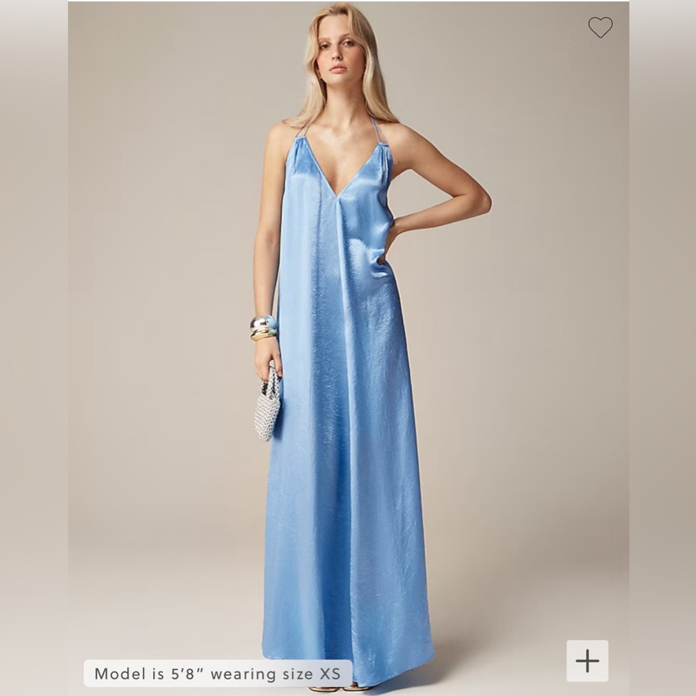 Anna October X J.Crew halter slip dress in textured satin